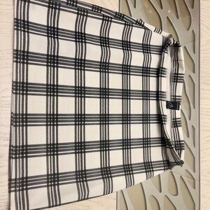 Plaid Black and White Women's Skirt